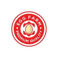 logo illustration vector graphic of egg farm label.