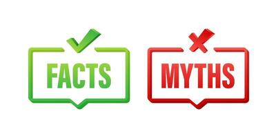Myths facts. Facts, great design for any purposes. Motion graphics 4k vector