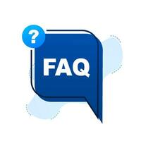 Frequently asked questions FAQ banner. Speech bubble with text FAQ. Motion graphics 4k vector