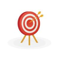 Target with an arrow flat icon concept market goal picture image. Concept target market, audience, group, consumer. Vector illustration.