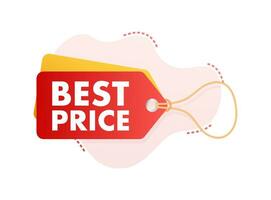 Best price web design elements. Shopping tags and best price badge. Vector stock illustration.