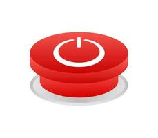 Red Power button. On Off icons. Start power button. Vector stock illustration.