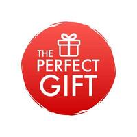 The perfect gift label. Price tag. Vector stock illustration.