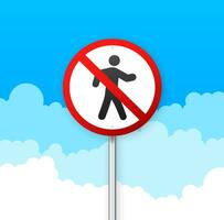 No access. Do not walk. Do not step sign, label. Vector stock illustration