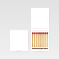 Book Of Matches Vector. Top View Closed Opened Blank. Vector stock illustratrion.