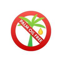 Palm Oil Free symbol. Organic food without saturated fats. Motion graphics 4k vector