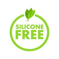 silicona gratis firmar, etiqueta. silicona gratis icono. vector valores ilustración.