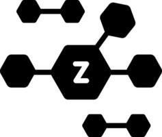sólido icono para zinc vector