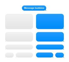 Message bubbles design template for messenger chat. Vector stock illustration.