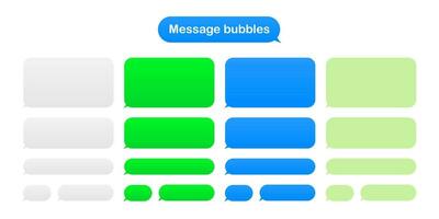 Message bubbles design template for messenger chat. Vector stock illustration.