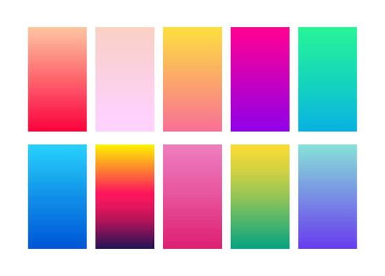 Colorful blurred backgrounds. Creative Gradient set. Modern screen vector design for mobile app.