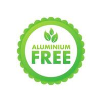 Aluminium free sign, label. Aluminium free icon. Vector stock illustration.