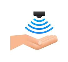 IR sensor - Motion sensor. Vector stock illustration.