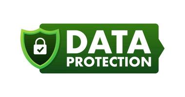 Data Protection sign, label. Network, online Security. Vector stock illustration