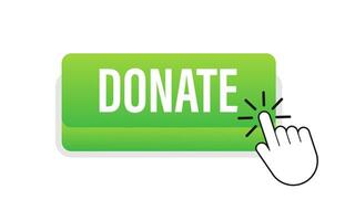 Donate with cursor button. Internet icon. Pointer click icon. Motion graphics 4k vector