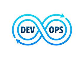 Devops software development methodology. Dev Ops Software. Vector stock illustration.