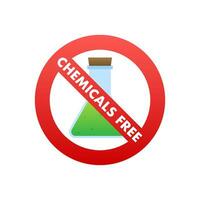 Green Motion graphics icon. Chemicals free on white background. 4k vector