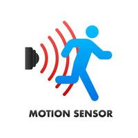 Motion sensor icon. Touch signal. Motion sensor waves. Vector stock illustration.