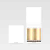 Book Of Matches Vector. Top View Closed Opened Blank. Vector stock illustratrion.