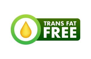 Trans fat free for web design. Editable Motion graphics. Editable stroke. Motion graphics graphic. 4k vector