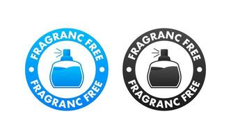 Fragrance free sign, label. No Perfume Cosmetic. Vector stock illustration