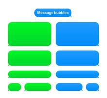 Message bubbles design template for messenger chat. Vector stock illustration.