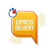 Express delivery service. Fast time delivery order with stopwatch. Motion graphics 4k vector