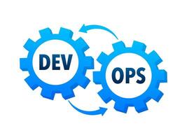 Devops software development methodology. Dev Ops Software. Vector stock illustration.