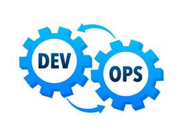 Devops software development methodology. Dev Ops Software. Vector stock illustration.