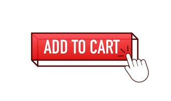 Add to cart button for web design. Online market. Online payment. Modern Motion graphics . Banner Motion graphics 4k vector