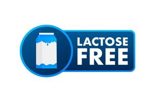 Lactose free icon. Motion graphics contains no lactose label for healthy daiy food product package. Motion graphics . 4k vector