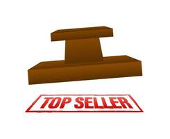 Top seller icon. Promotion stamp. Vector stock illustration.