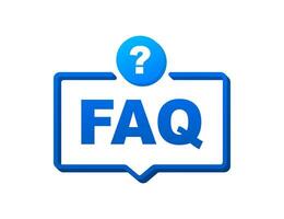 Frequently asked questions FAQ banner. Speech bubble with text FAQ. Motion graphics 4k vector