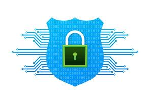 Cyber security shield. Security shield concept. Internet, Network security. vector