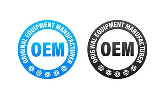 OEM - Original Equipment Manufacturer. Vector stock illustration.