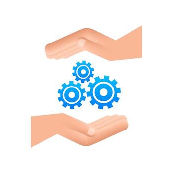 sistema software actualizar o potenciar concepto con manos. bandera nuevo actualizar, insignia, signo. movimiento gráficos 4k vector