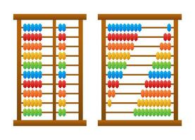 Wooden Abacus icon. Calculating tool. Vector stock illustration.