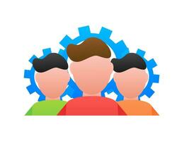 Team skills icon. Teamwork, business organization. Vector stock illustration.