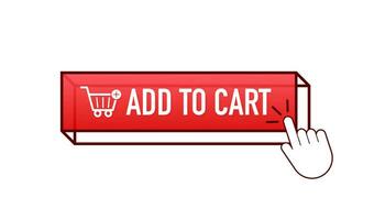 Add to cart button for web design. Online market. Online payment. Modern Motion graphics . Banner Motion graphics 4k vector