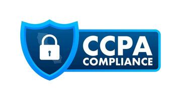 Ccpa, great design for any purposes. Security vector icon. Website information. Internet security. Data protection.