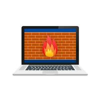 Firewall icon. Internet security. Vector stock illustration.