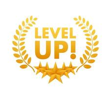 Game icon bonus. level up icon, new level logo. Vector illustration.