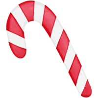 Red Christmas candy cane isolated on transparent background png