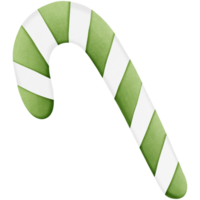 vert Noël bonbons canne isolé sur transparent Contexte png