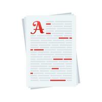 Copywriting. Editable online document. Copywriting job. Electronic documents and text grammar mistakes. vector