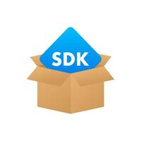 sdk - software desarrollo equipo icono. vector valores ilustración.