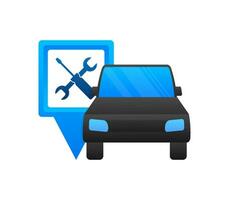 Auto, Car service and repair. Vector stock illustration.