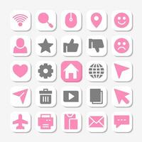 Essentials icons in glyph style for user interface, mobile and website design. Including wifi, star, rating, love, home, and others. vector