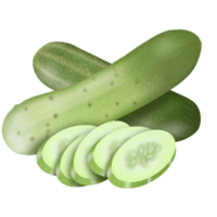 cucumber, vegetables and fruits 5 colors ,green png