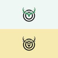 Deer Antler Horns Logo Vector Design